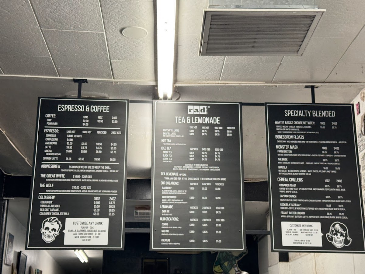 Rad Coffee - Upland Menu - Image 1